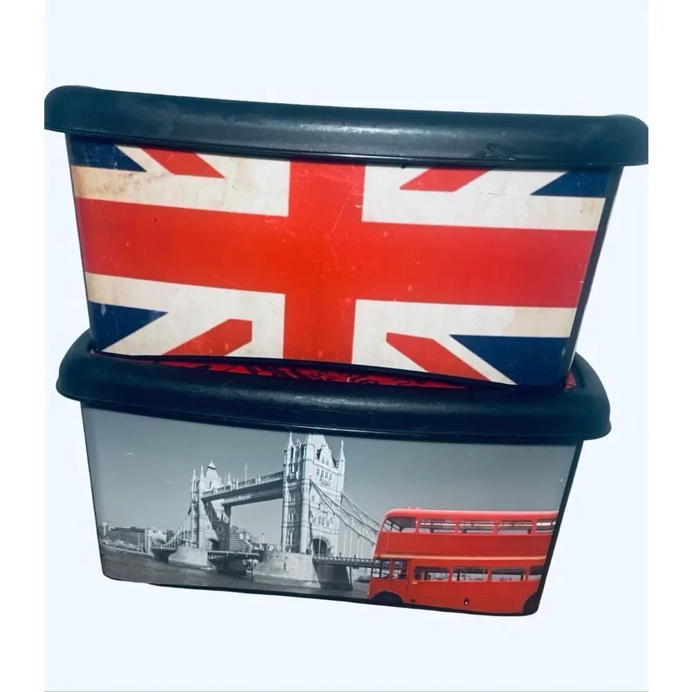 Curved Union Jack Storage Containers